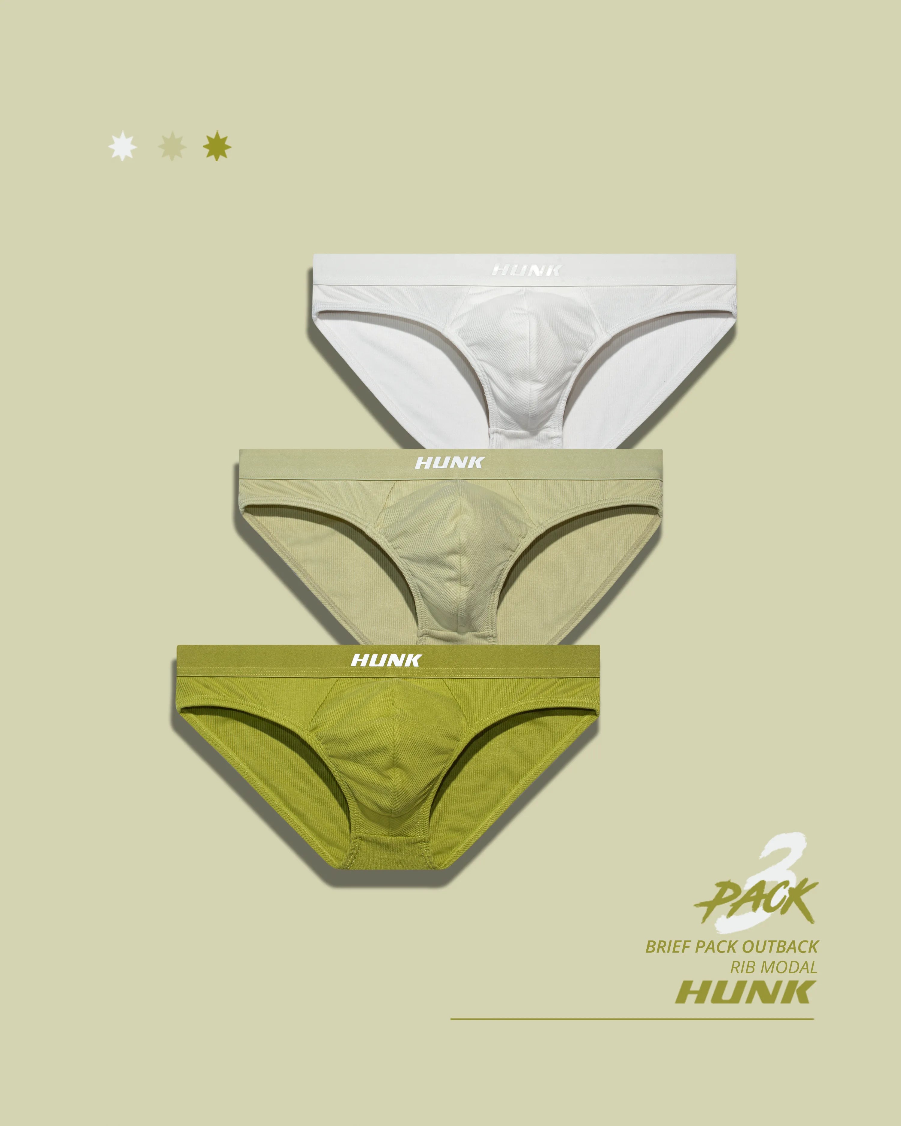 Outback 3-Pack Briefs - HUNK Menswear