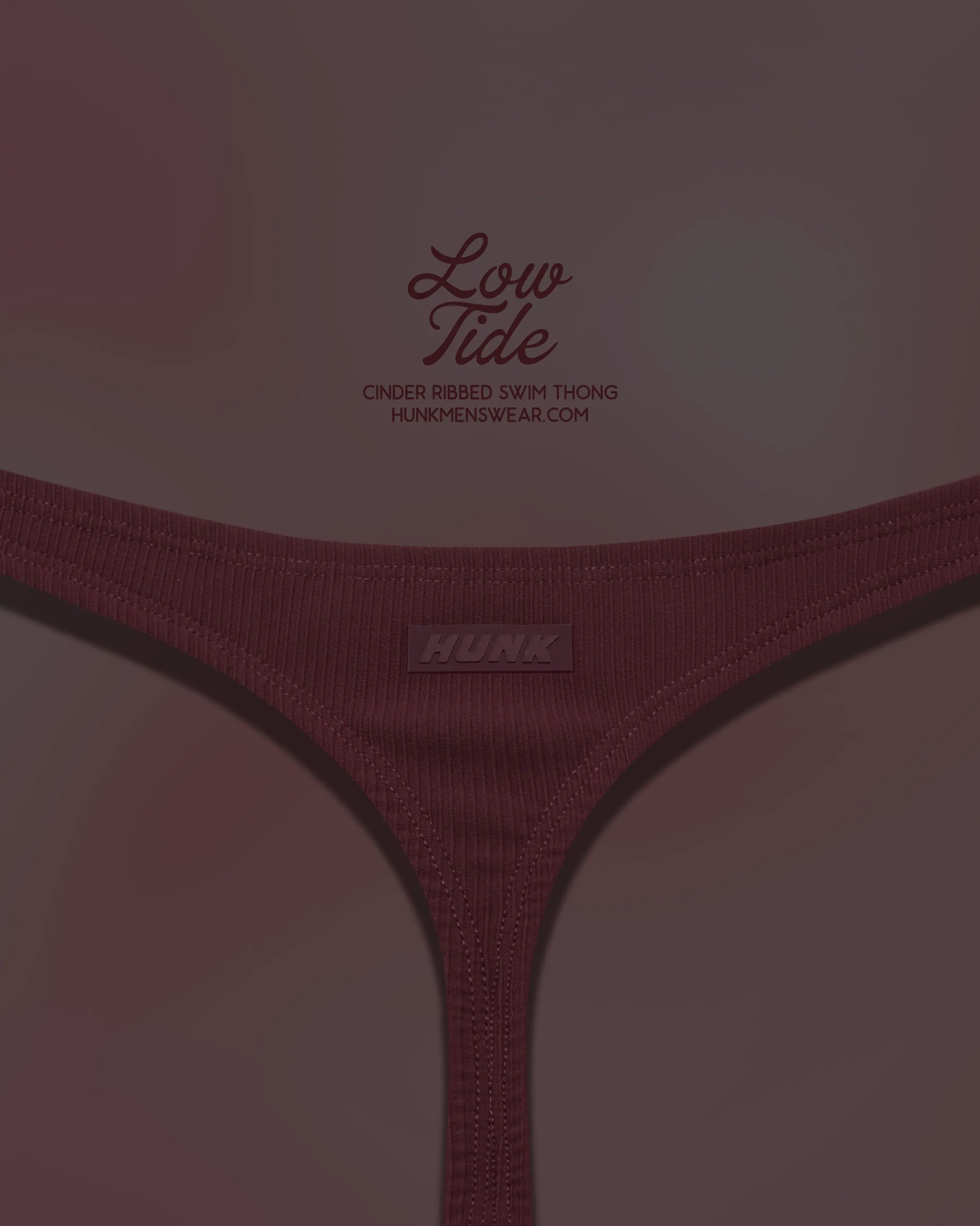 Cinder Ribbed Swim Thong